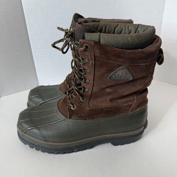 ROCKY Men’s Thinsulate Steel Shank Hunting Winter Snow Duck Boots Men's Size 10 - Picture 4 of 10
